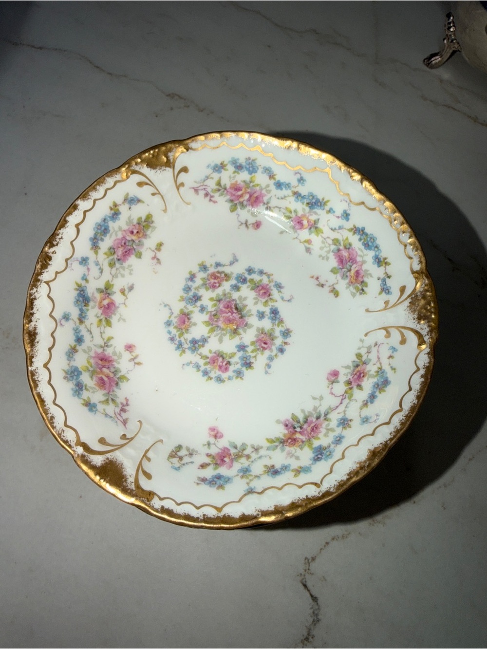 Vintage Theodore Haviland Porcelain Floral 5” Plate - set of 11